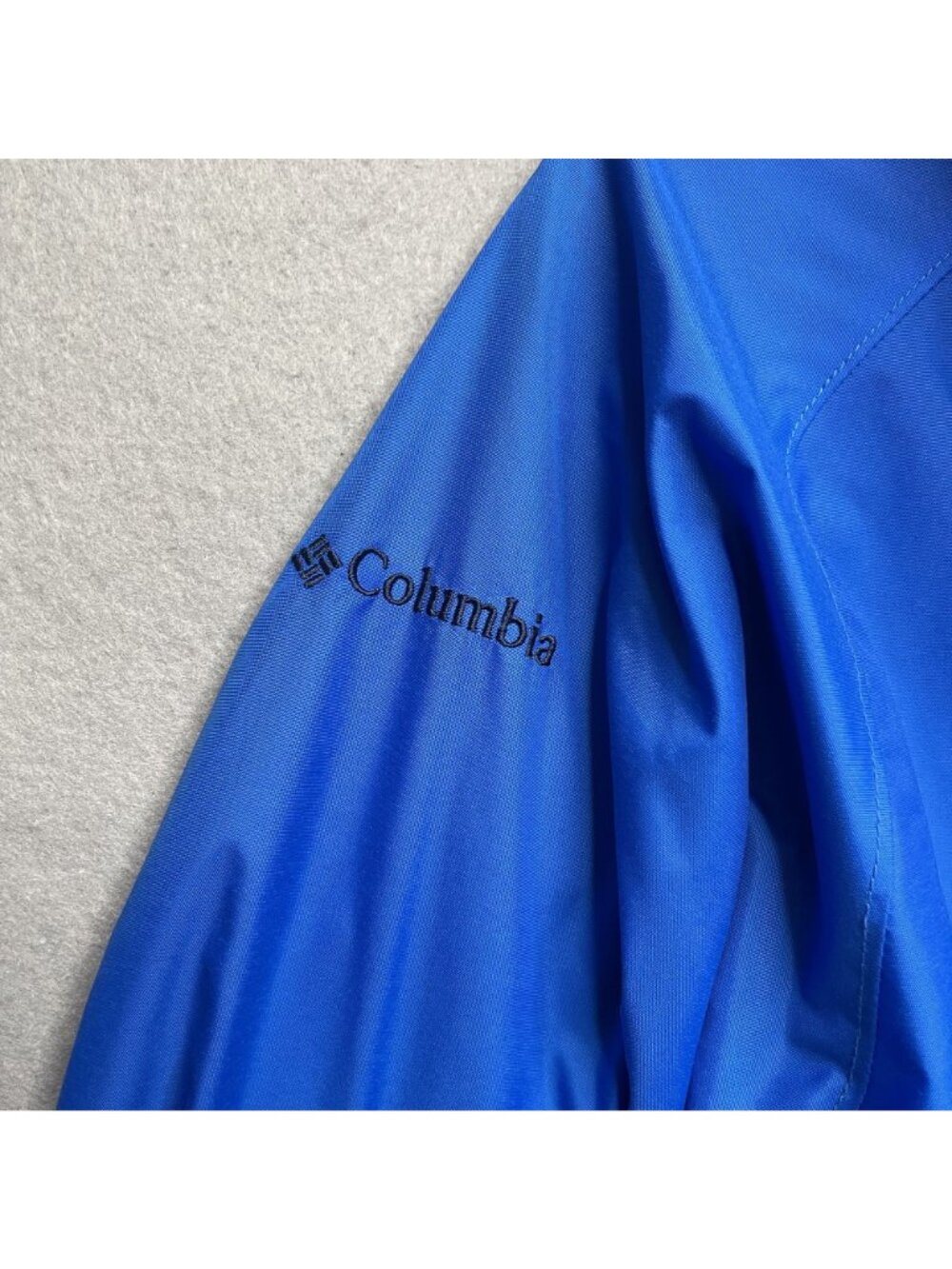 Columbia Blue Hooded Lightweight Womens Jacket With Zippered Pockets Size M - Picture 7 of 8